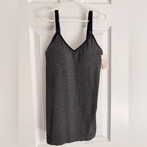 Auden NWT Nursing Tank Gray Easy Clip-Off for Nursing Top Size XS